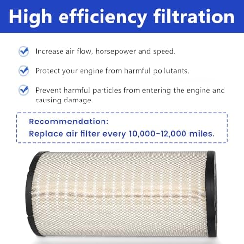 AUIVERED AF25247 Engine Air Filter - Compatible with Freightliners, Western Star 4900, Peterbilt & KW trucks - Replaces P534816, LAF4816, RS3539, CA8180, DNP534816, 1842427, Wix 46843 - Thumbnail 4