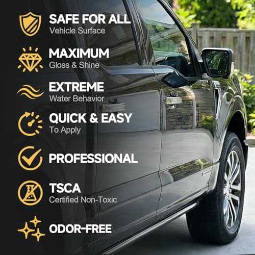 Real Ceramic Coating for Cars Polish (3.38 Fl Oz), Unmatched Shine Car Wax Coating Spray, No Pungent Smell, Quick Detailer Spray Wax, Lasts 50+ Washes Car Paint Sealant - Thumbnail 6