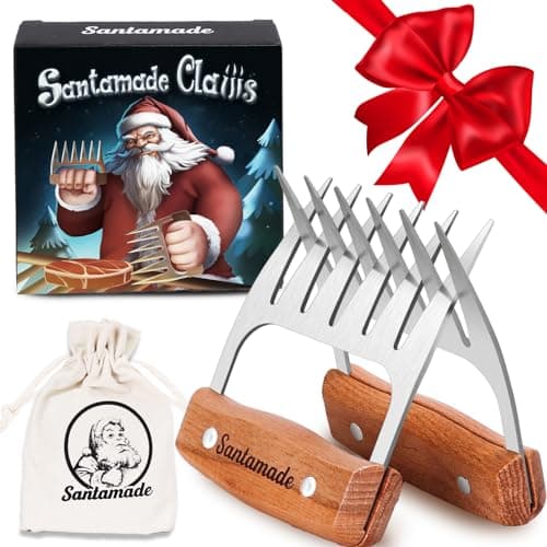 SANTAMADE Meat Shredder Claws - Stainless Steel Meat Claws for Pulled Pork, Shredded Chicken, Bear Claws for Shredding Meat, Grill, BBQ Smoker Accessories, Grilling Gifts, Stocking Stuffers for Men - Image 1