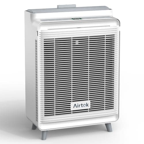 AIRTOK Air Purifier for Home Bedroom Large Room Up to 2240 Ft² in 1 Hr, HEPA Air Cleaner with Washable Pre-Filter, AQI Display, AUTO Mode, Sleep Mode for Pets, Dust, Pollen, AP2801