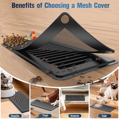 YEHANLY Magnetic Vent Covers with Vent Screen 5.1x11.3 Inch, Black Mesh Vent Covers for Floor, Wall, Ceiling Air Vents to Block Dust, Pet Hair, Fits Standard HVAC Floor Registers in Home, RV, 3 Pack - Thumbnail 4