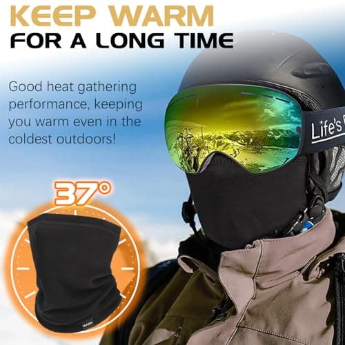 YANIKY Neck Gaiter Winter Neck Warmer for Men & Women Windproof Face Mask for Cold Weather Breathable Ski Face Cover Scarf - Thumbnail 5