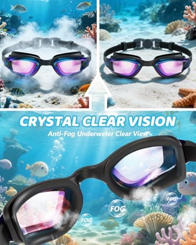 Aegend Swim Goggles - Kids Swimming Goggles for 3-14 Boys Girls Youth No Leaking Clear Vision - Thumbnail 3