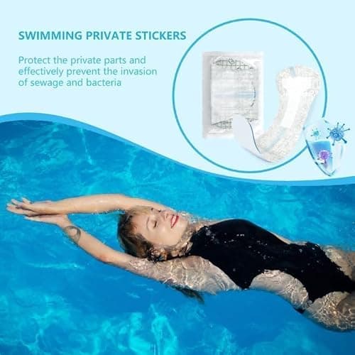 Swimming Private Stickers for Women | Skin-Friendly Private Area Protection | Dirt Prevention for Swimming & Daily Activities | 7-Pack（5.9 * 16.5in） - Thumbnail 2