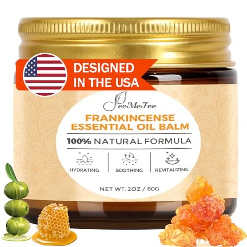 FeeMeFee Frankincense Balm 2oz, Frankincense Essential Oil with Myrrh for Soothing Relief, Muscle Relaxation, Boswellia Serrata, Olive Oil, Vitamin E, Moisturizer for Dry, Cracked Skin - Image 1