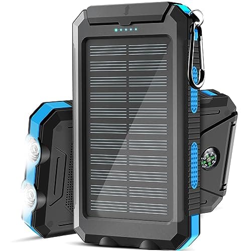 Solar Charger, 38800mAh Solar Power Bank, Waterproof External Backup Battery Power Pack with USB C Input/Output/LED Flashlights Compatible with iPhone, Samsung, iPad, Suitable for Outdoor, Camping - Image 1