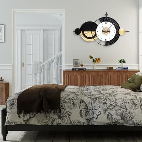 Anmotpe Large Modern Wall Clocks Big Wall Clock Nordic Style Metal Dial Battery Operated Clocks for Living Room Kitchen Bedroom 20.8X34.2inch - Thumbnail 4