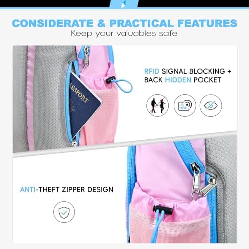 Seektop RFID Anti-Theft Crossbody Bag Sling Backpack for Women & Men, Casual Chest Daypack for Daily Travel - Thumbnail 2