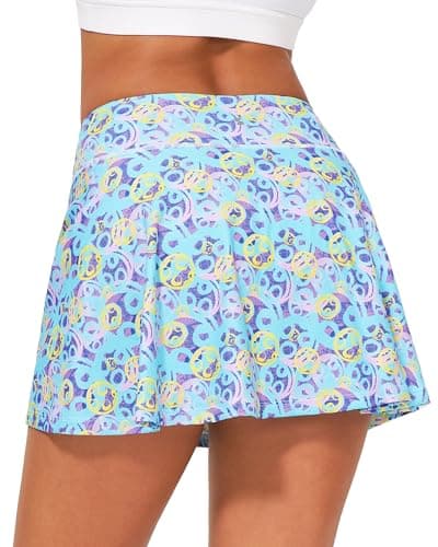Stelle Women Tennis Golf Skirts High Waisted with Pockets Inner Shorts for Athletic Skorts Sports Running Pickleball (VP,XS) - Thumbnail 3