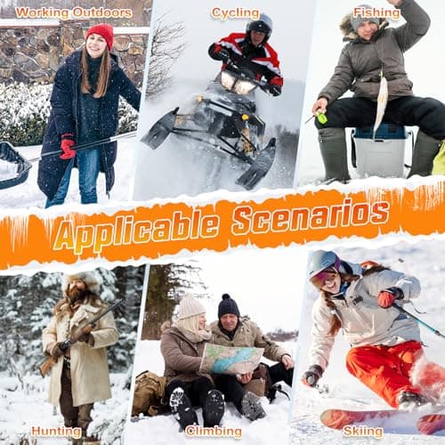 ChieAdt Heated Socks for Men Women with APP Control 8000mAh Battery Rechargeable Electric Sock 4 Heating Level Washable Winter Foot Warmer for Hunting Outdoor Work Ski Hiking Fishing XL - Thumbnail 5