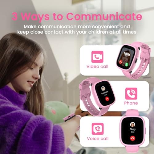 LAGENIO K3 Kids Smart Watch with GPS and Phone, 1.7 Inch HD 4G Smartwatch with Video Calls, WiFi, SOS, Music, Alarm Clock, School Mode, IP68 Waterproof – Smart Watch for Kids - Thumbnail 2
