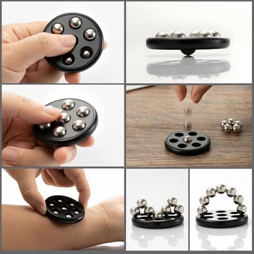 Handheld Fidget Toys for Adults, Metal Ball Push-Pop Scroll and Spin Fidget Toy, Endless Fun to Play with, Relieve Stress Anxiety, Improve Focus, EDC Fidgets for Office Home Gifts - Thumbnail 6