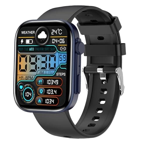 Smart Watches for Men Women, 2.01" HD Screen with 200+ Watch Faces, Heart Rate/SpO2/Sleep Monitor, 123 Sports Modes, IP68 Waterproof Fitness Tracker, Make/Answer Calls, Compatible with Android iPhone - Image 1