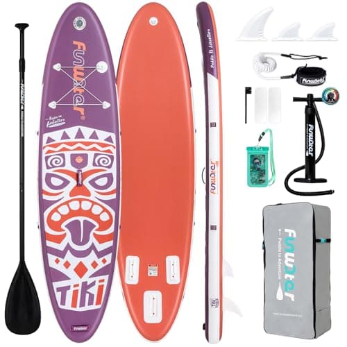 FunWater 10'6×33"×6" Inflatable Stand Up Paddle Board with Premium SUP Paddleboard Accessories, Wide Stable Anti-Slip EVA Deck,Paddle Boards for Adults & Youth of All Skill Levels - Image 1