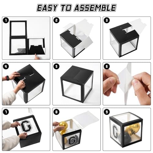 Graduation Decorations 2026 Graduation Party Decorations Set of 4 Boxes with 129pcs Balloons Arch Garland Kit Party Supplies for Any Grades Black - Thumbnail 4