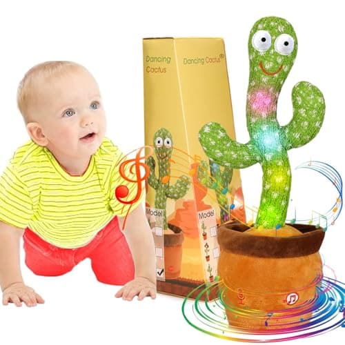 Emoin Talking Cactus Toy, Interactive Toys Dancing Cactus Toy Mimicking Repeating What You Say, Toddler Infant Baby Toys Gifts for 6 7 8 9 10 Month Old Baby Toys for 1 2 3 Year Old Boy Girl - Image 1