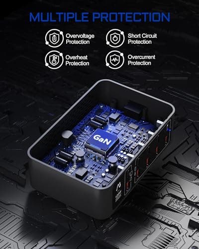 Portable USB C Charging Station,10 Port GaN Charger Hub with 120W Output - Thumbnail 6