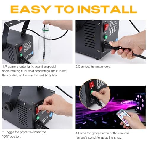Snow Machine for Party,1200W Snow Maker With LED And Remote Control - Thumbnail 5