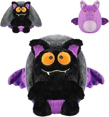 MIAODAM Bat Stuffed Animal Plush, 11inch Reversible Purple Bat Plushies Pillow, Cute Baby Plush Toy Gift for Toddler Girls Boys - Image 1