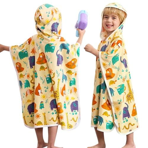 babee Reshinee Viscose for Bamboo Toddler Hooded Bath Towel - Kids Beach Towel for Boys and Girls, 25.5" x 25.5" Swim Poncho for Bath, Pool, and Beach Use, 1 Pack - Image 1