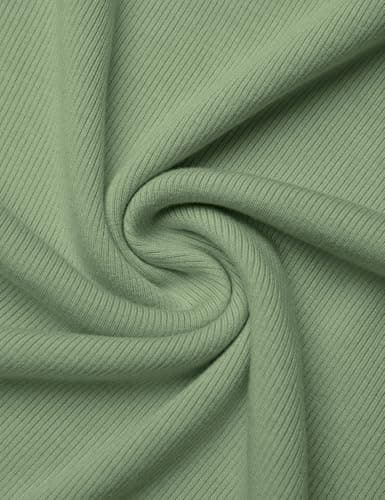 GKBK Crew Neck Short Sleeve Tops for Women Ribbed Fitted Tight Shirts Layering Top Basic Tee Tshirts Cute Summer Tops Casual Spring Clothes Outfits 2026 Trendy Light Green - Thumbnail 4