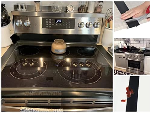 Silicone Kitchen Stove Gap Covers, Kitchen Counter Gap Anti-Slip Non-Tacky Filler Seals Spills Between Counter, Stovetop, Oven, Washer, Heat-Resistant，Set of 2 (21 Inches, Black) by liboyixi - Thumbnail 5