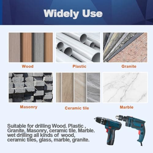 Masonry Drill Bit BRSCHNITT 10pcs Carbide Tips Concrete Drill Bit Set for Pots Bottles Ceramic Tile Glass Brick Ceramic Hex Shank - Thumbnail 3