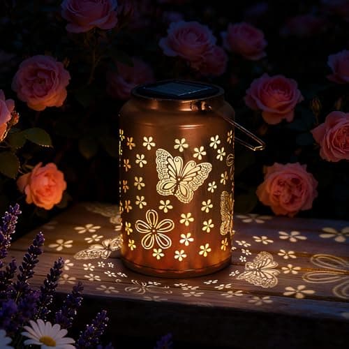Gifts for Mom Butterfly - Solar Lights Outdoor Garden Decor for Outside, Mothers Day Gifts, Solar Lantern Outdoor Waterproof for Outdoor Decor, Pathway, Yard, Patio Landscape Lighting - Thumbnail 2
