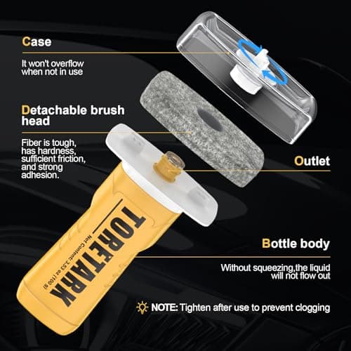 toretark Automotive Oil Film Cleaning Brush for Car Windows, Handheld Glass Oil Film Remover, TSCA Certified Windshield Cleaner, Easy to Apply & Clean - Glass Emulsion Cleaner - Thumbnail 4
