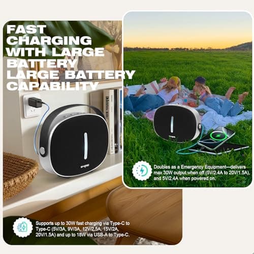 W-KING Portable Loud Bluetooth Speaker with Lights, 96W Peak Speakers Bluetooth 5.4 Wireless Outdoor Boombox, Powerful Bass/Crystal Sound, Fast Charge/USB/AUX for Home/Party, Personalized Gift Ideas - Thumbnail 5