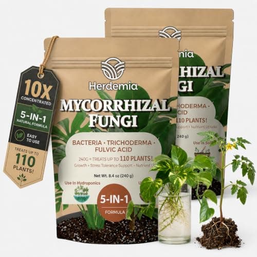 Mycorrhizal Fungi Inoculant with Trichoderma & Bacillus Subtilis, Concentrated Soil Activator for Stronger Roots, Bigger Growth & Higher Yields, Organic Mycorrhizae for Indoor & Outdoor Plants, 16oz