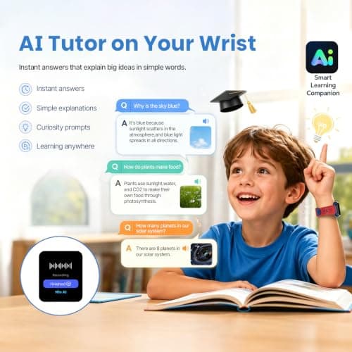LAGENIO K9 Smart Watch for Kids with GPS Tracker, AI Voice & Video Call,1.78" AMOLED, 4G Smartwatch with SOS, Parental Controls, School Mode, IP68 Waterproof Kids Smartwatch for Teens Ages 3 and Up - Thumbnail 2