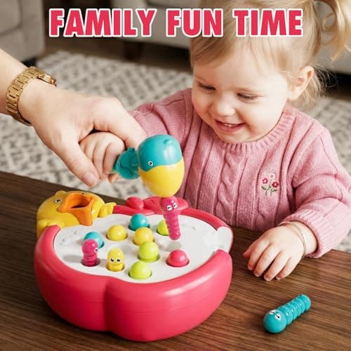 PANITU Magnetic Bird Feeding Game Woodpecker Worm Toy Montessori Fine Motor Skills Toddler Toy Age 2-4 Sensory Toys for Toddlers 3-5 Educational Learning Toys 2 Year Old Boy and Girl Gifts - Thumbnail 3