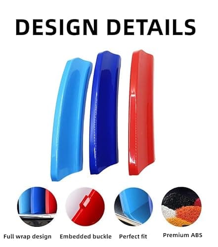 VaisbyTown Automotive Grille Inserts for BMW X3 E83 LCI 2007-2010 7 Grilles, Front Grill Accessories - Thumbnail 3