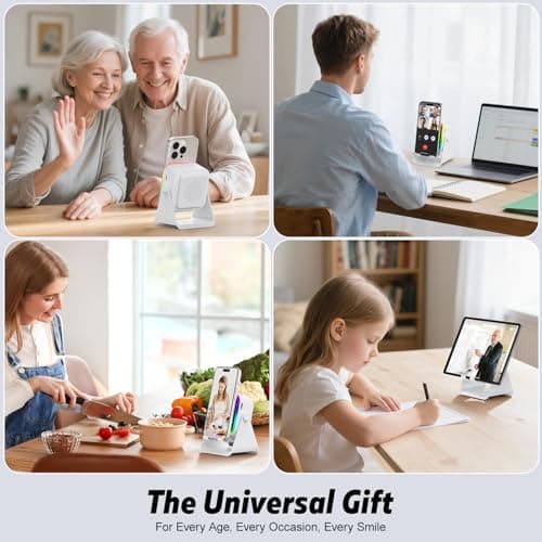 TARKARI Wireless Induction Speaker, 5 in 1 Bluetooth Speaker with Phone Stand, Charging Function 360° Rotation Phone Holder Compatible with iPhone Android iPad Samsung, Birthday Gifts for Men Women - Thumbnail 6