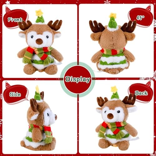 LLUKEME Reindeer Stuffed Animal Dancing Singing Plush with Music Light Voice Mimicking Function for Kids Adults Gifts - Thumbnail 2