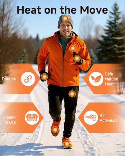 YOSHENNMO Hand Warmers Disposable - Up to 10 Hours of Heat, Super Long Lasting Air Activated Warmers, Quick & Easy Activation, Portable Odor, Free Warmth for Hands - Thumbnail 5