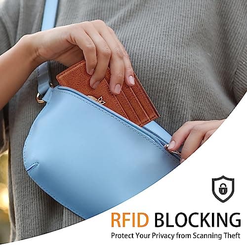 SEAVILIA Card Holder Keychain Wallet for Women with ID Window RFID Coin Purse Bee Gifts Slim Minimalist Small Wallet - Thumbnail 6