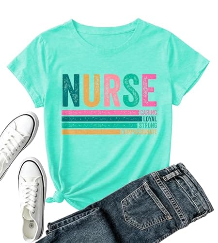 Nurse Shirt Women Nurseing School T Shirt-Vintage Nurse Short Sleeve Medical Tee Tops Inspirational Shirt - Image 1