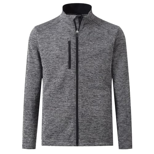 M MAELREG Mens Casual Jacket Performance Stand Collar Long Sleeve Sweater Insulated Jacket Texture Warm Winter Coat - Image 1