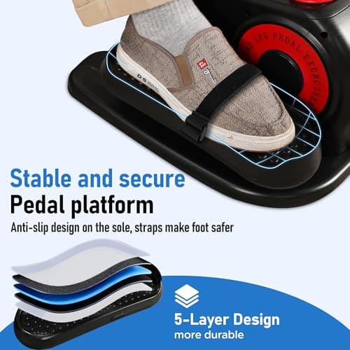 2026 New Upgrade Elliptical Exercise Machine,Low-Impact Motorized Pedal Exerciser | Home Recovery Bike for Arm & Leg Ability and Relax,Upper Lower Limb Trainer for Seniors | With Pedal Straps & Gloves - Thumbnail 6