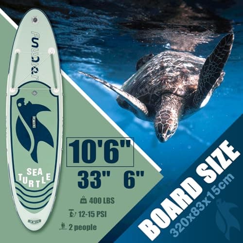 FunWater Inflatable Stand Up Paddle Board Ultra-Light Inflatable SUP Board Paddle Blow up Paddle Boards for Adults with SUP Advanced Accessories, Double-Ended Paddle, Seat, Pump, Backpack, Leash - Thumbnail 2