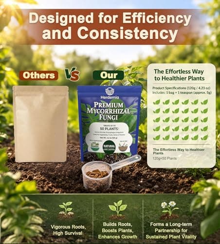 Mycorrhizal Fungi - Organic Root Stimulator & Soil Activator | Pure Concentrated Mycorrhizae Inoculant for Outdoor & Indoor House Plants, Mycorrhizal for Tomato, Flowers, Fiddle Leaf Fig, Monstera - Thumbnail 6