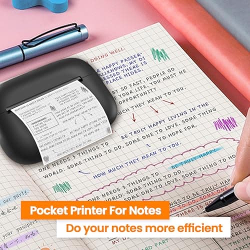 NULLTONEX Label Maker Machine with Tape: Portable Sticker Printer, Support Continuous Label, Sticker Maker Machine with Multiple Templates for Home, Kitchen, School, Office Organization, Black - Thumbnail 6
