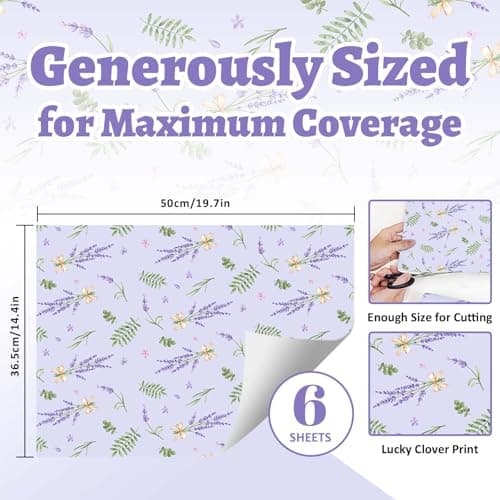 STRN Drawer Liners for Dresser, Lavender Fragrant Drawer Liner 12 Sheets, Non-Adhesive Drawer Paper Liner for Bedroom Shelf Closet, Shoe Chest - Thumbnail 4