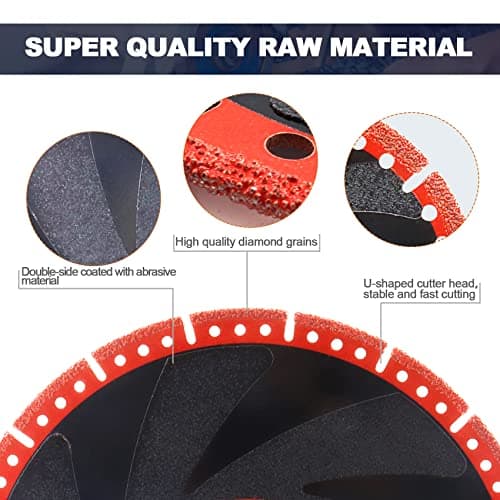 Metal Cutting Diamond Blade 9"- BRSCHNITT 230mm All-Purpose Diamond Saw Blade for Rebar Sheet Metal Angle Iron Stainless Steel Concrete. - Thumbnail 6
