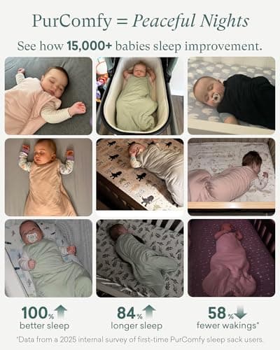 PurComfy Supersoft Sleep Sack 1.0 TOG, Premium Bamboo Viscose Baby Sleeping Bag, 2-Way Safe Zipper Sleep Sacks 6-15 Months (Midnight) - Thumbnail 3