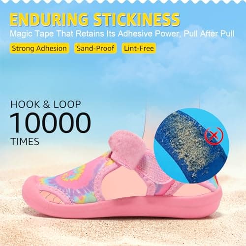 STQ Toddler Water Shoes Cute Aqua Swim Beach Shoes Quick Dry Outdoor Summer Sandals for Girls 7 M US Toddler - Thumbnail 6