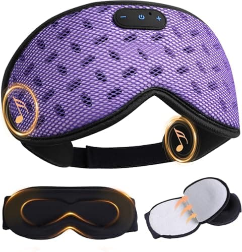 Sleep Mask Headphones with Bluetooth 5.4, LC-dolida Wireless Music Eye Mask for Sleeping Headphones Detachable 3D Eye Cups Cooling Breathable Bluetooth Eye Mask for Side Sleepers - Image 1