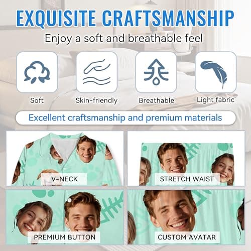 thobac Personalization Pajama｜ Custom Pajamas for men and women Set for family PJs, gifts, Photos cats&dog, Christmas. (Cat) - Thumbnail 5